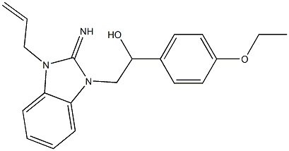 2-(3-allyl-2-imino-2,3-dihydro-1H-benzimidazol-1-yl)-1-(4-ethoxyphenyl)ethanol Struktur