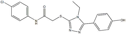 N-(4-chlorophenyl)-2-{[4-ethyl-5-(4-hydroxyphenyl)-4H-1,2,4-triazol-3-yl]sulfanyl}acetamide Struktur