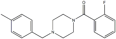 1-[(2-fluorophenyl)carbonyl]-4-[(4-methylphenyl)methyl]piperazine Struktur