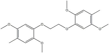 1-[2-(2,5-dimethoxy-4-methylphenoxy)ethoxy]-2,5-dimethoxy-4-methylbenzene Struktur