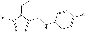 5-[(4-chloroanilino)methyl]-4-ethyl-4H-1,2,4-triazole-3-thiol Struktur