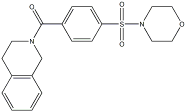 2-[4-(4-morpholinylsulfonyl)benzoyl]-1,2,3,4-tetrahydroisoquinoline Struktur