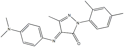 4-{[4-(dimethylamino)phenyl]imino}-2-(2,4-dimethylphenyl)-5-methyl-2,4-dihydro-3H-pyrazol-3-one Struktur