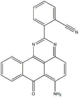 2-(6-amino-7-oxo-7H-benzo[e]perimidin-2-yl)benzonitrile Struktur