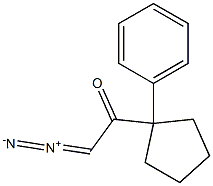 2-diazo-1-(1-phenylcyclopentyl)ethanone Struktur