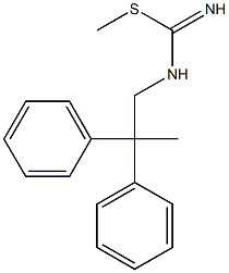 methyl N-(2,2-diphenylpropyl)imidothiocarbamate Struktur