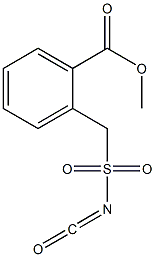 2-Methoxycarbonylphenylmethylsulfonyl isocyanate Struktur