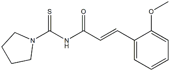 (E)-3-(2-methoxyphenyl)-N-(1-pyrrolidinylcarbothioyl)-2-propenamide Struktur