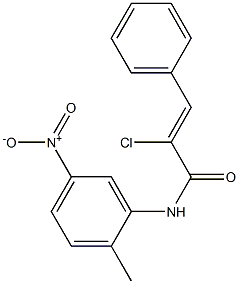 (Z)-2-chloro-N-(2-methyl-5-nitrophenyl)-3-phenyl-2-propenamide Struktur