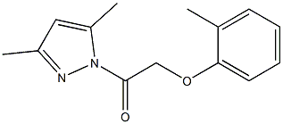 1-(3,5-dimethyl-1H-pyrazol-1-yl)-2-(2-methylphenoxy)-1-ethanone Struktur