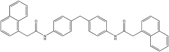 2-(1-naphthyl)-N-[4-(4-{[2-(1-naphthyl)acetyl]amino}benzyl)phenyl]acetamide Struktur