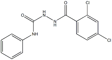 2-(2,4-dichlorobenzoyl)-N-phenyl-1-hydrazinecarboxamide Struktur