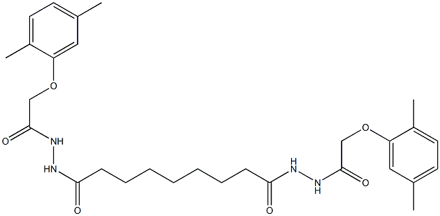 2-(2,5-dimethylphenoxy)-N'-(9-{2-[2-(2,5-dimethylphenoxy)acetyl]hydrazino}-9-oxononanoyl)acetohydrazide Structure