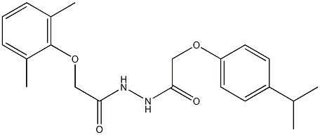 2-(2,6-dimethylphenoxy)-N'-[2-(4-isopropylphenoxy)acetyl]acetohydrazide Struktur