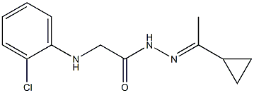 2-(2-chloroanilino)-N'-[(E)-1-cyclopropylethylidene]acetohydrazide Struktur