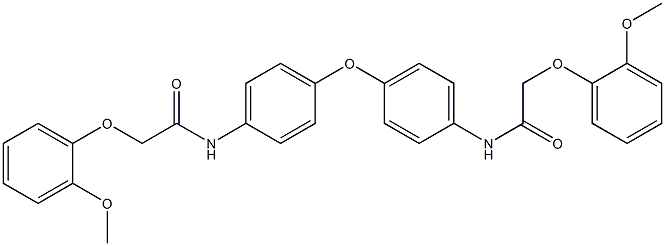 2-(2-methoxyphenoxy)-N-[4-(4-{[2-(2-methoxyphenoxy)acetyl]amino}phenoxy)phenyl]acetamide Struktur