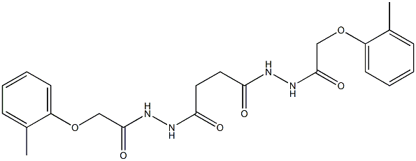 2-(2-methylphenoxy)-N'-(4-{2-[2-(2-methylphenoxy)acetyl]hydrazino}-4-oxobutanoyl)acetohydrazide Struktur