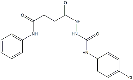 2-(4-anilino-4-oxobutanoyl)-N-(4-chlorophenyl)-1-hydrazinecarboxamide Struktur