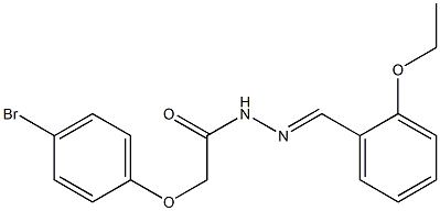 2-(4-bromophenoxy)-N'-[(E)-(2-ethoxyphenyl)methylidene]acetohydrazide Struktur