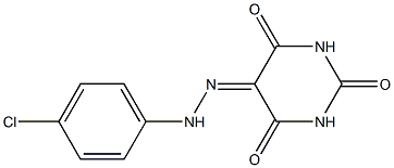 2,4,5,6(1H,3H)-pyrimidinetetrone 5-[N-(4-chlorophenyl)hydrazone] Struktur