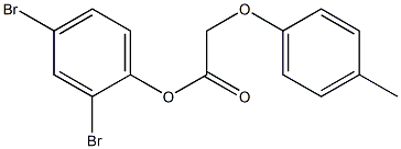 2,4-dibromophenyl 2-(4-methylphenoxy)acetate Struktur