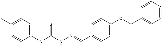 2-{(E)-[4-(benzyloxy)phenyl]methylidene}-N-(4-methylphenyl)-1-hydrazinecarbothioamide Struktur