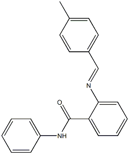 2-{[(E)-(4-methylphenyl)methylidene]amino}-N-phenylbenzamide Struktur