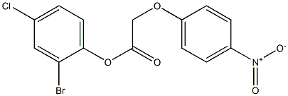 2-bromo-4-chlorophenyl 2-(4-nitrophenoxy)acetate Struktur