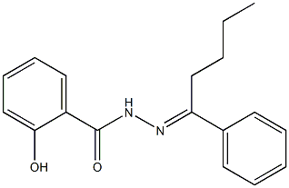 2-hydroxy-N'-[(E)-1-phenylpentylidene]benzohydrazide Struktur