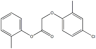 2-methylphenyl 2-(4-chloro-2-methylphenoxy)acetate Struktur