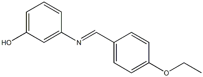 3-{[(E)-(4-ethoxyphenyl)methylidene]amino}phenol Struktur