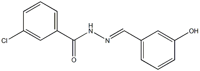 3-chloro-N'-[(E)-(3-hydroxyphenyl)methylidene]benzohydrazide Struktur