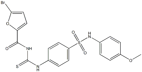 4-({[(5-bromo-2-furoyl)amino]carbothioyl}amino)-N-(4-methoxyphenyl)benzenesulfonamide Struktur