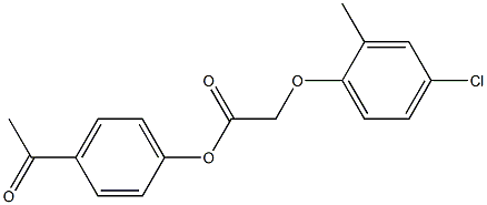 4-acetylphenyl 2-(4-chloro-2-methylphenoxy)acetate Struktur