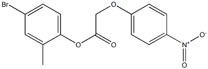 4-bromo-2-methylphenyl 2-(4-nitrophenoxy)acetate Struktur