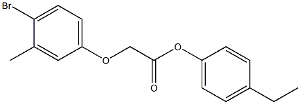 4-ethylphenyl 2-(4-bromo-3-methylphenoxy)acetate Struktur