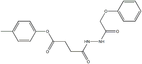 4-methylphenyl 4-oxo-4-[2-(2-phenoxyacetyl)hydrazino]butanoate Struktur