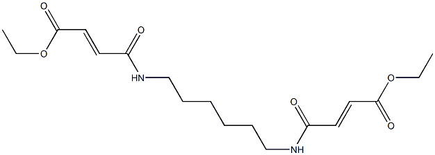 ethyl (E)-4-[(6-{[(E)-4-ethoxy-4-oxo-2-butenoyl]amino}hexyl)amino]-4-oxo-2-butenoate Struktur