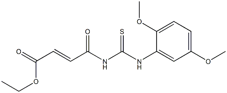 ethyl (E)-4-{[(2,5-dimethoxyanilino)carbothioyl]amino}-4-oxo-2-butenoate Struktur