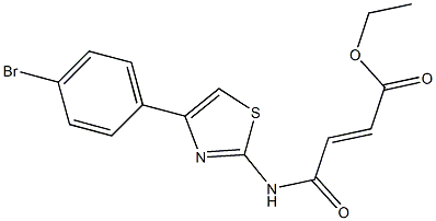 ethyl (E)-4-{[4-(4-bromophenyl)-1,3-thiazol-2-yl]amino}-4-oxo-2-butenoate Struktur