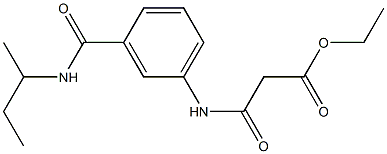 ethyl 3-{3-[(sec-butylamino)carbonyl]anilino}-3-oxopropanoate Struktur