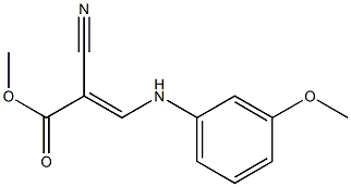 methyl (E)-2-cyano-3-(3-methoxyanilino)-2-propenoate Struktur