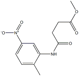 methyl 4-(2-methyl-5-nitroanilino)-4-oxobutanoate Struktur