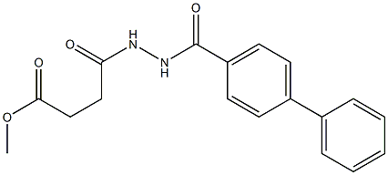 methyl 4-[2-([1,1'-biphenyl]-4-ylcarbonyl)hydrazino]-4-oxobutanoate Struktur