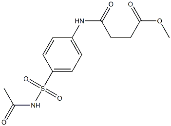 methyl 4-{4-[(acetylamino)sulfonyl]anilino}-4-oxobutanoate Struktur