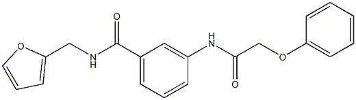 N-(2-furylmethyl)-3-[(2-phenoxyacetyl)amino]benzamide Struktur