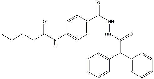 N-(4-{[2-(2,2-diphenylacetyl)hydrazino]carbonyl}phenyl)pentanamide Struktur