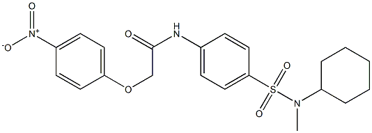 N-(4-{[cyclohexyl(methyl)amino]sulfonyl}phenyl)-2-(4-nitrophenoxy)acetamide Struktur