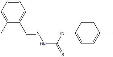 N-(4-methylphenyl)-2-[(E)-(2-methylphenyl)methylidene]-1-hydrazinecarbothioamide Struktur