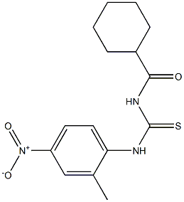 N-(cyclohexylcarbonyl)-N'-(2-methyl-4-nitrophenyl)thiourea Struktur